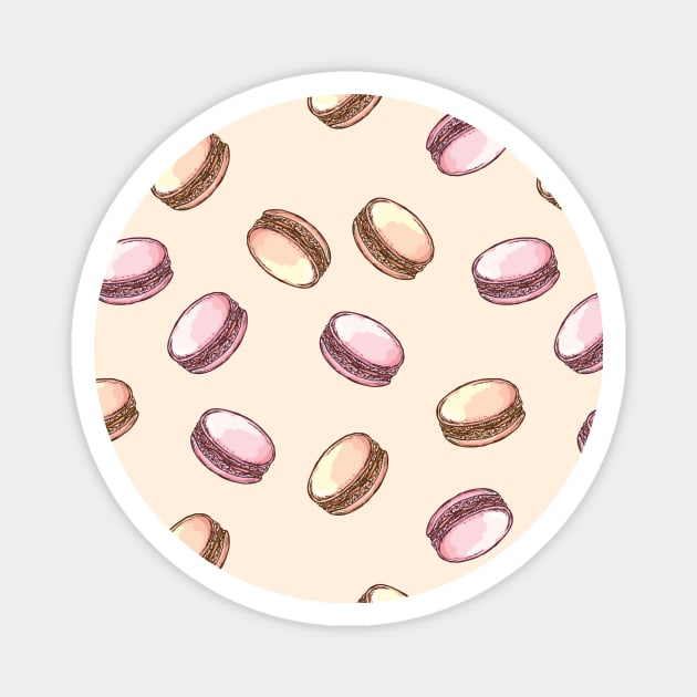 Macarons pattern cute face mask Magnet by crocozen